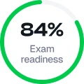 84 percent exam readiness score